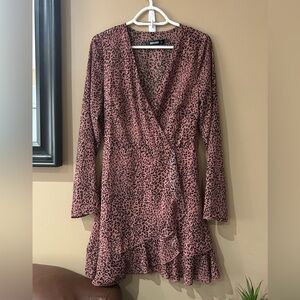 Women's Pink Leopard Print Dress size 4